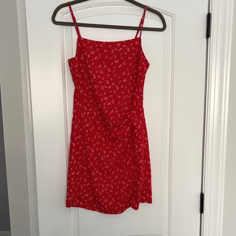 Red Floral Mini Dress